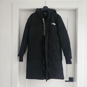 The North Face Black Long Puffer Coat with Hood